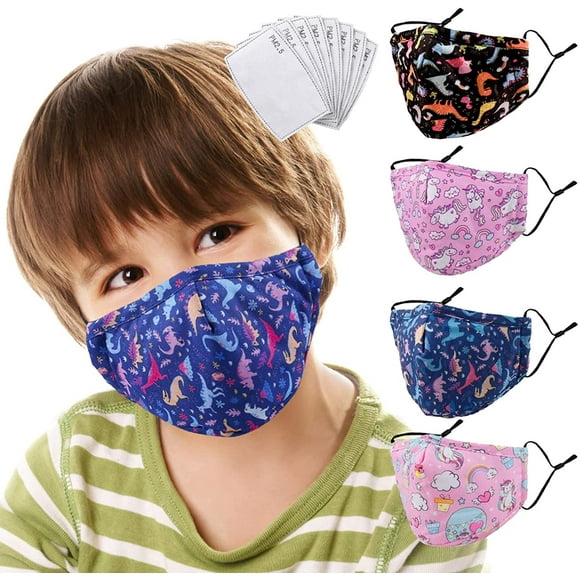 Congralala 6 Pieces Kid Face Mask Camo Kids Face Scarf Kids Neck Gaiter Sun UV Protection Mask Boys Girls Bandana 